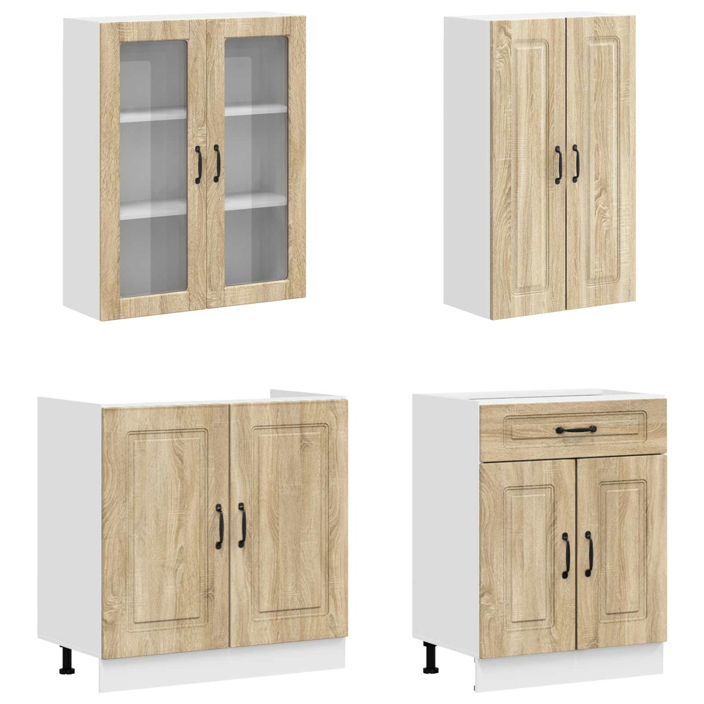 Kücheneinheit Kalmar 4 Pcs Sonoma-Eiche Holzwerkstoff