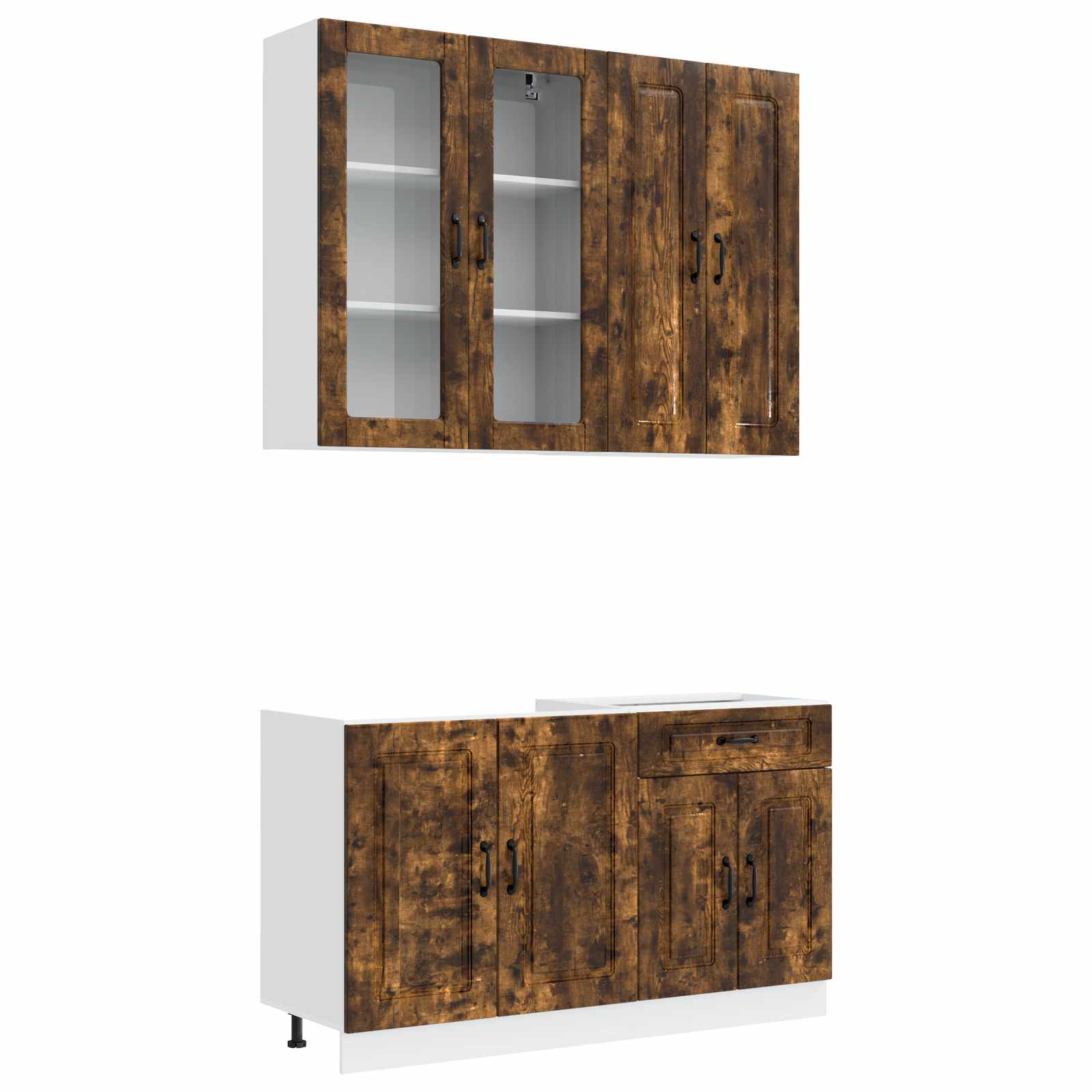 Kücheneinheit Kalmar 4 Pcs Geräucherte Eiche Holzwerkstoff