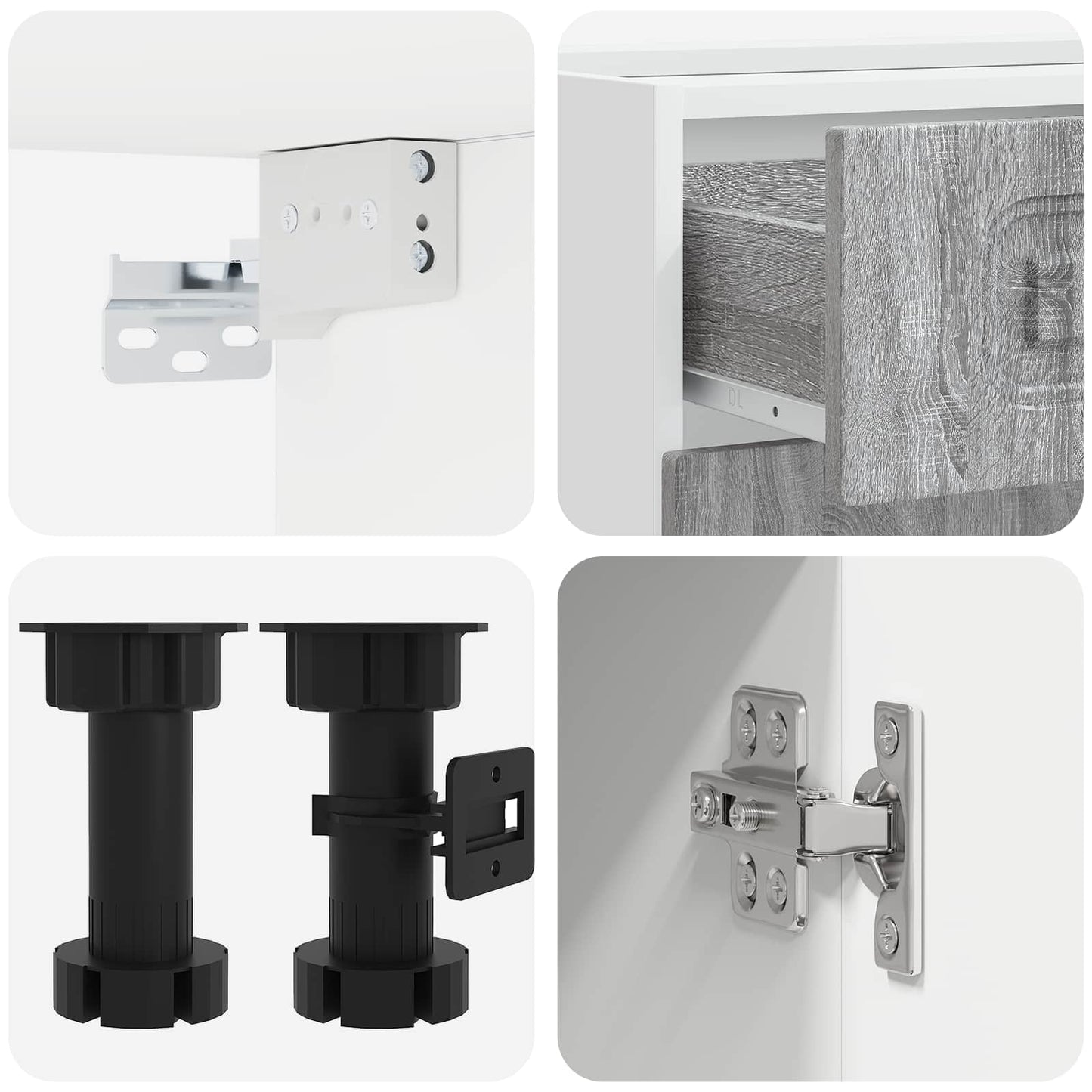 Kücheneinheit Kalmar 4 Pcs Grau Sonoma Holzwerkstoff