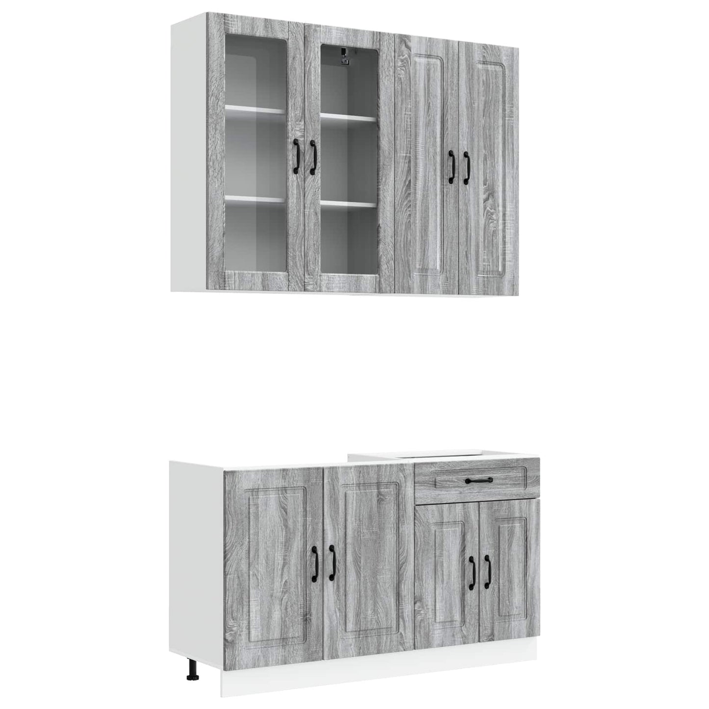 Kücheneinheit Kalmar 4 Pcs Grau Sonoma Holzwerkstoff