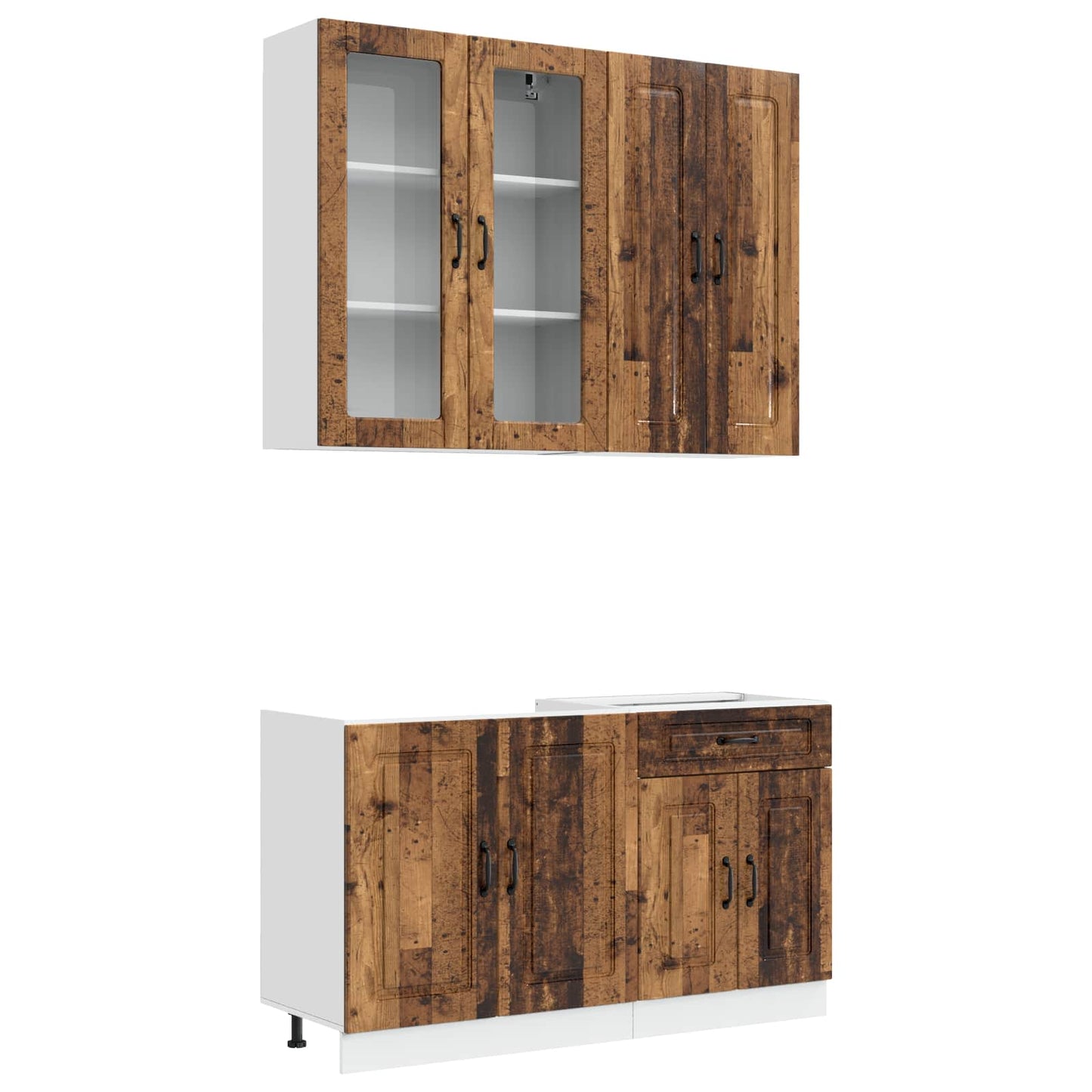 Kücheneinheit Kalmar 4 Pcs Altholz Holzwerkstoff