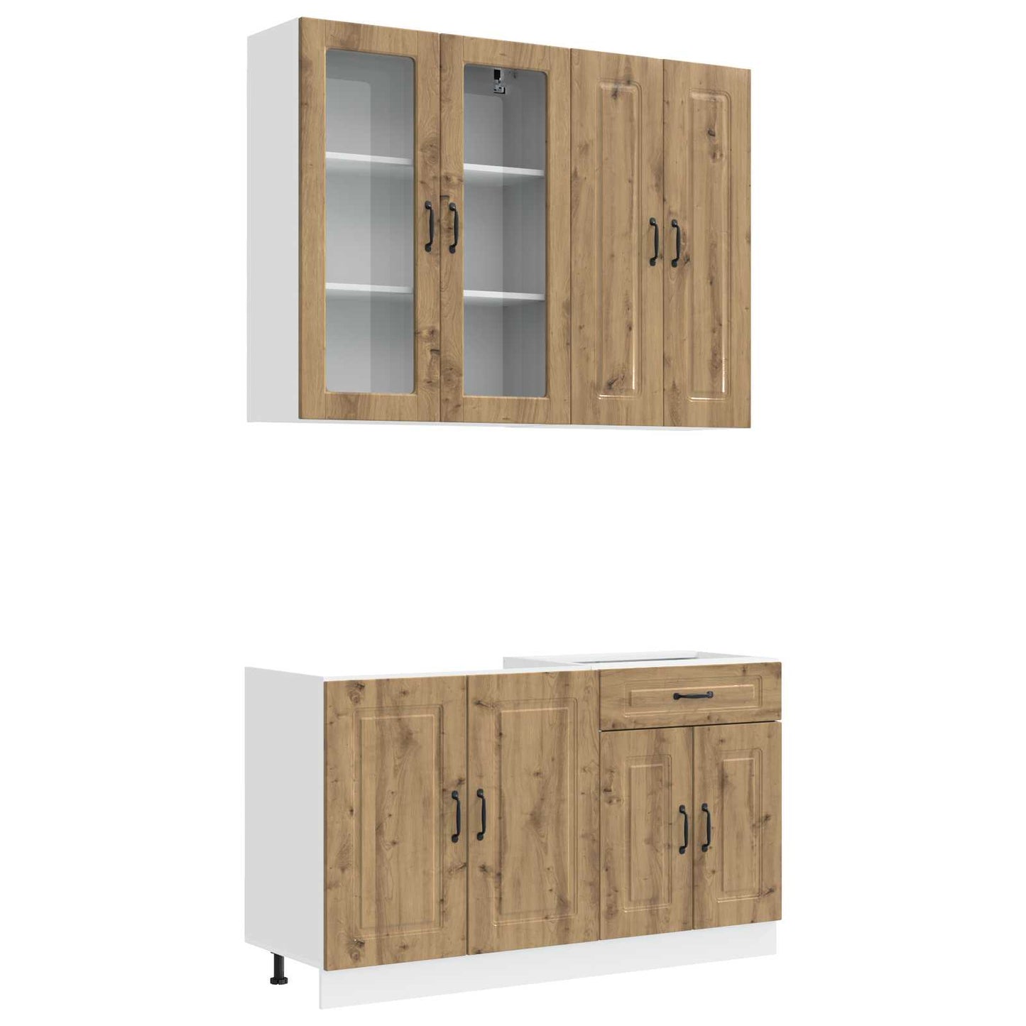 Kücheneinheit Kalmar 4 Pcs Artisan-Eiche Holzwerkstoff