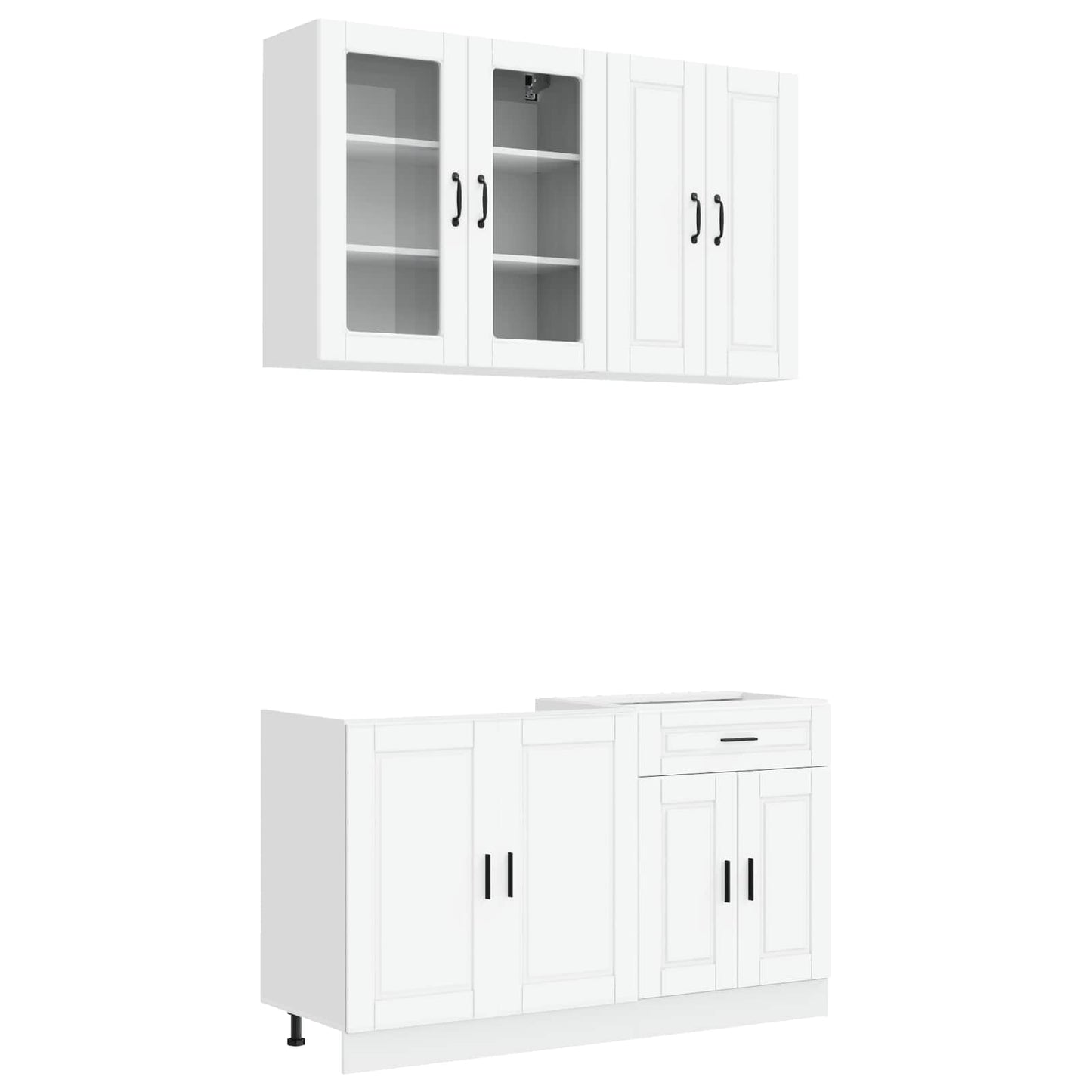 Kücheneinheit Porto 4 Pcs Weiß Holzwerkstoff