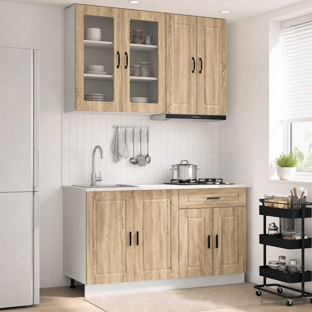 Kücheneinheit Porto 4 Pcs Sonoma-Eiche Holzwerkstoff