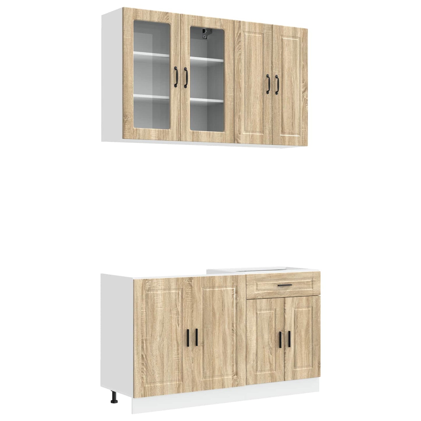 Kücheneinheit Porto 4 Pcs Sonoma-Eiche Holzwerkstoff