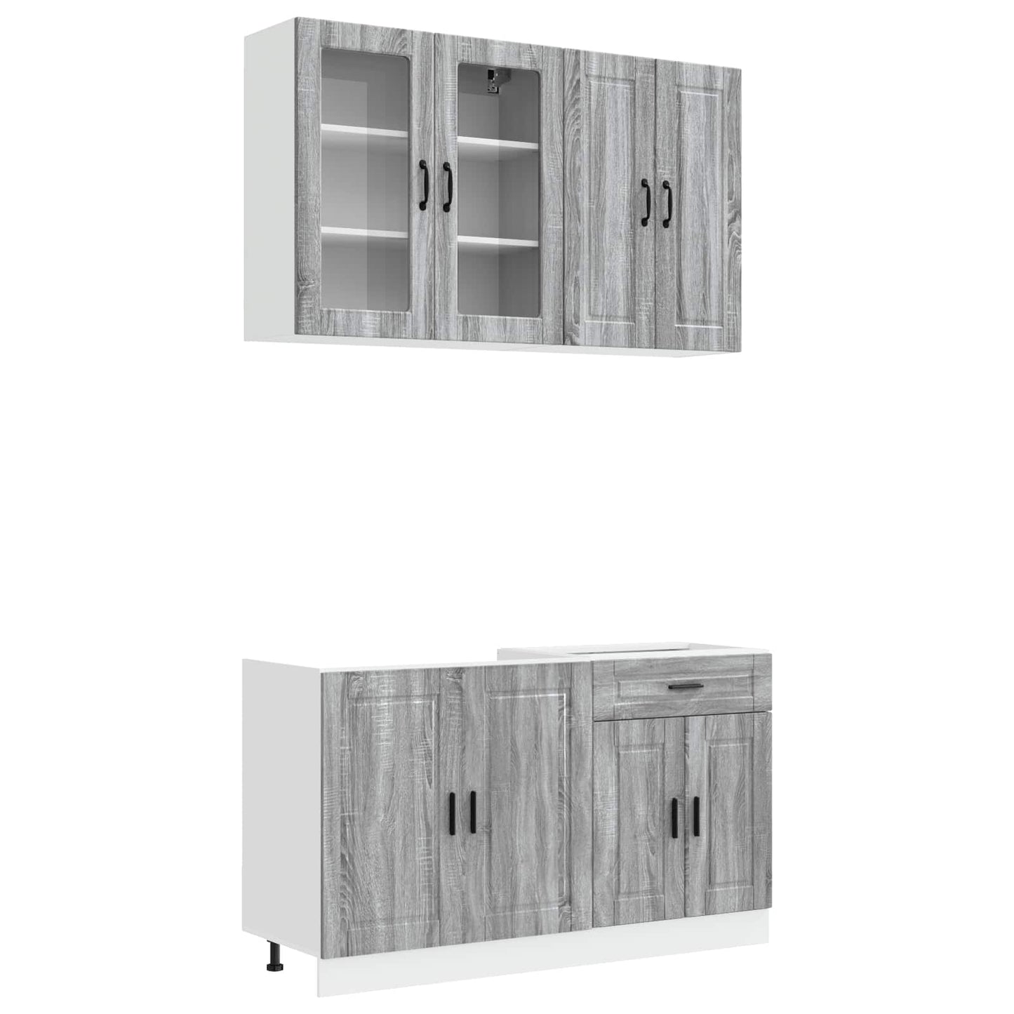 Kücheneinheit Porto 4 Pcs Grau Sonoma Holzwerkstoff