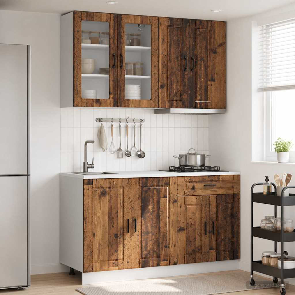 Kücheneinheit Porto 4 Pcs Altholz Holzwerkstoff