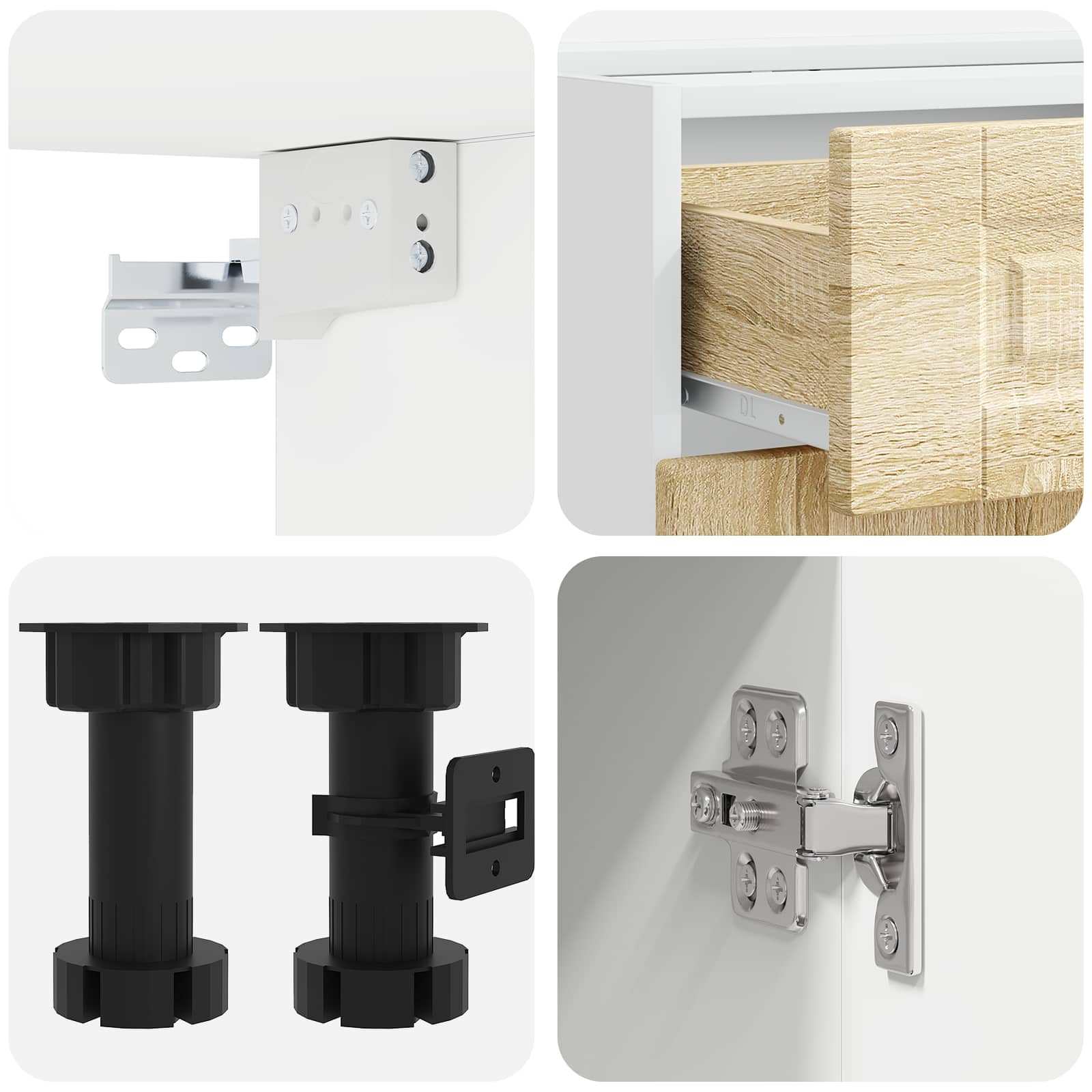 Kücheneinheit Porto 4 Pcs Sonoma-Eiche Holzwerkstoff