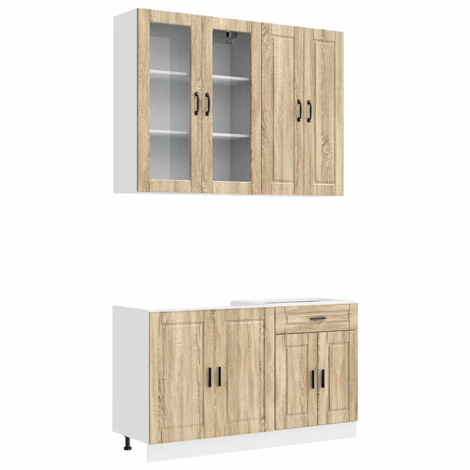 Kücheneinheit Porto 4 Pcs Sonoma-Eiche Holzwerkstoff