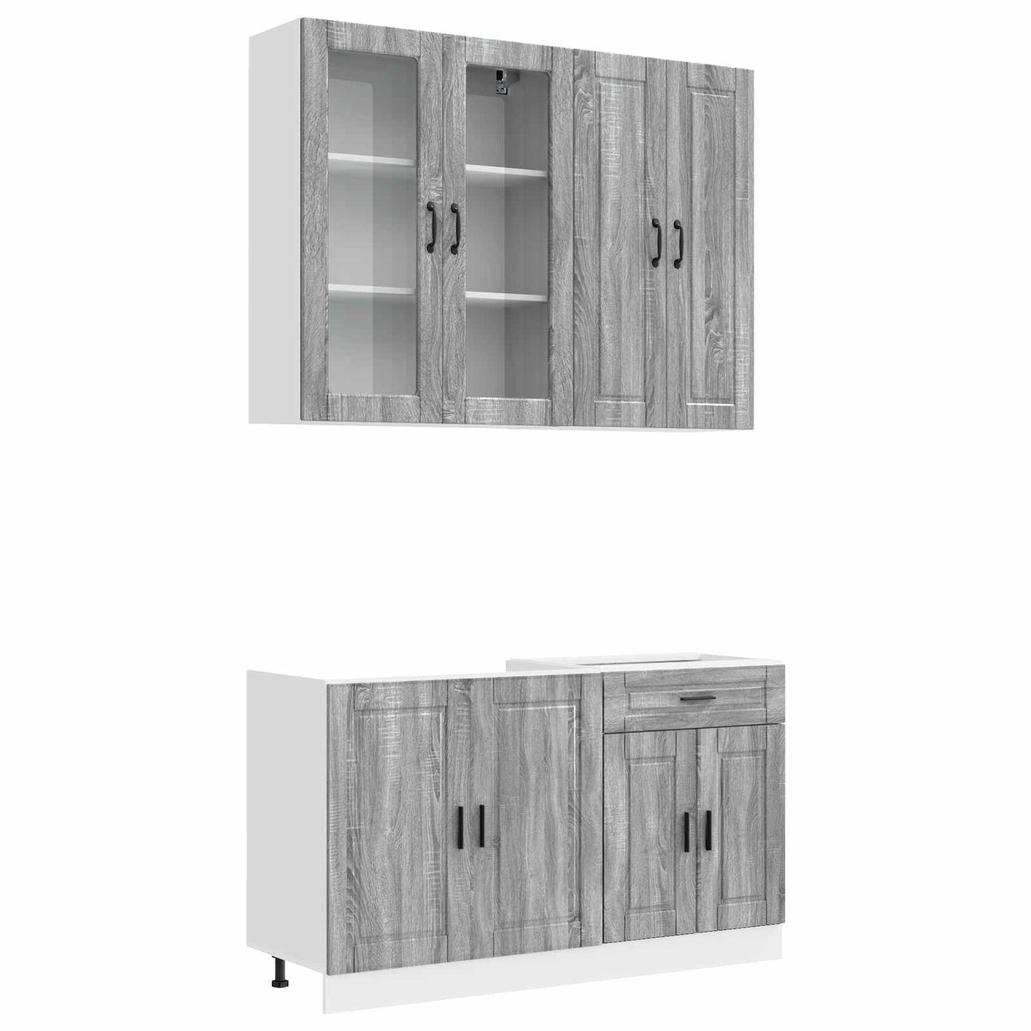 Kücheneinheit Porto 4 Pcs Grau Sonoma Holzwerkstoff