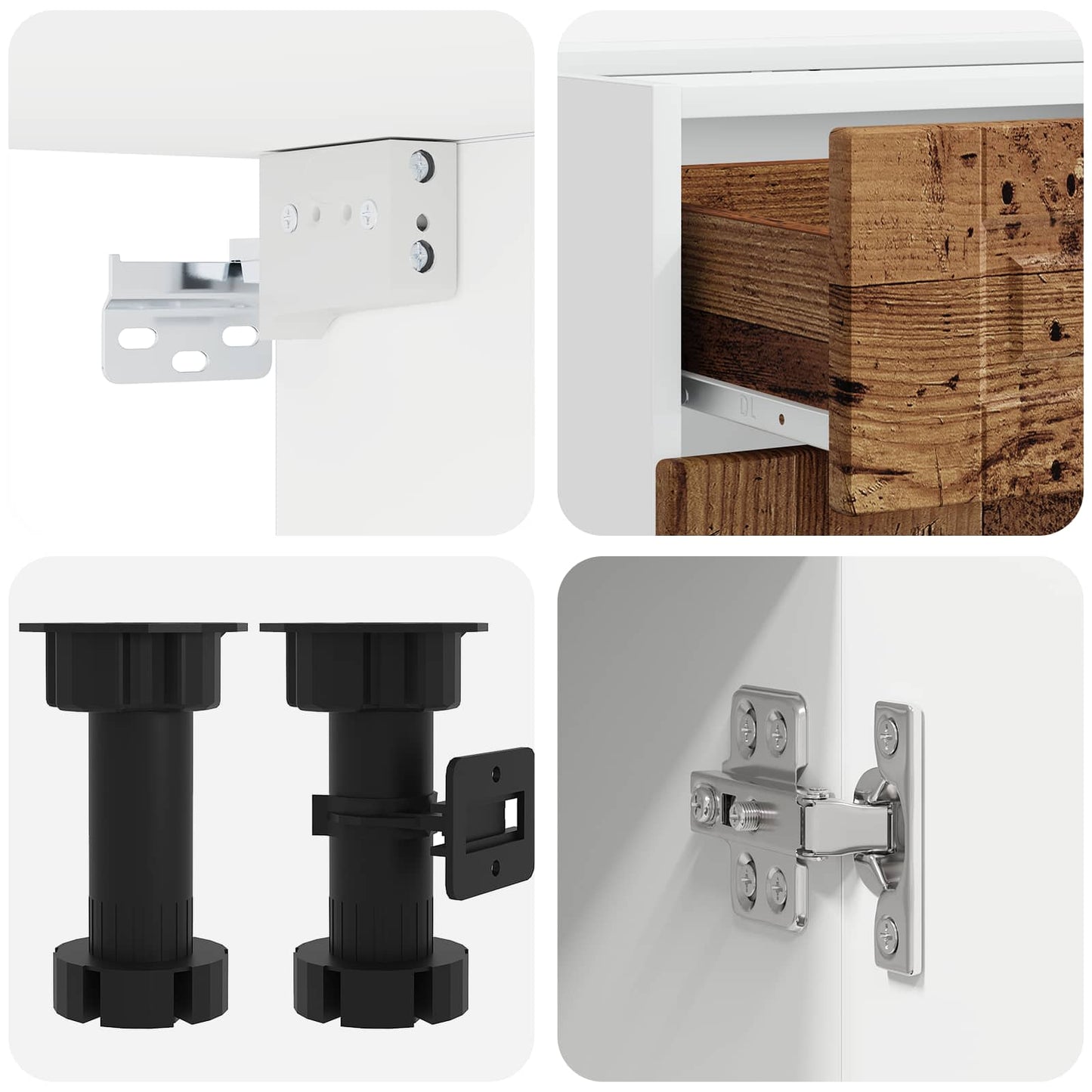 Kücheneinheit Porto 4 Pcs Altholz Holzwerkstoff