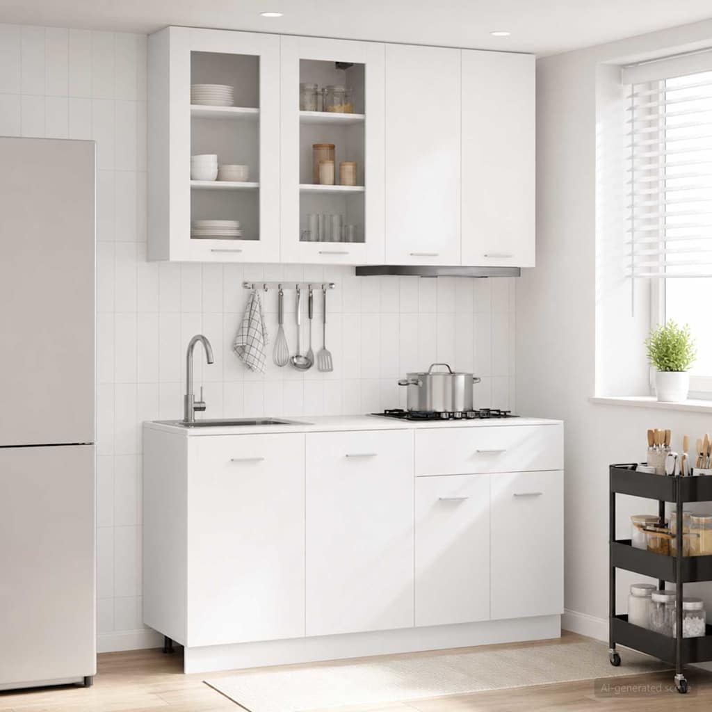 Kücheneinheit Lyon 4 Pcs Schwarze Eiche Holzwerkstoff