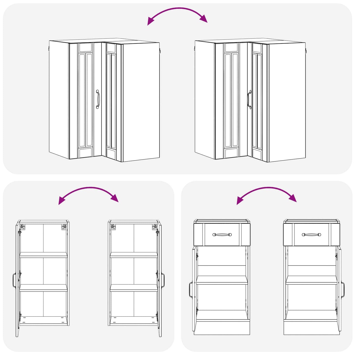 Kücheneinheit Lucca 8 Pcs Holzwerkstoff