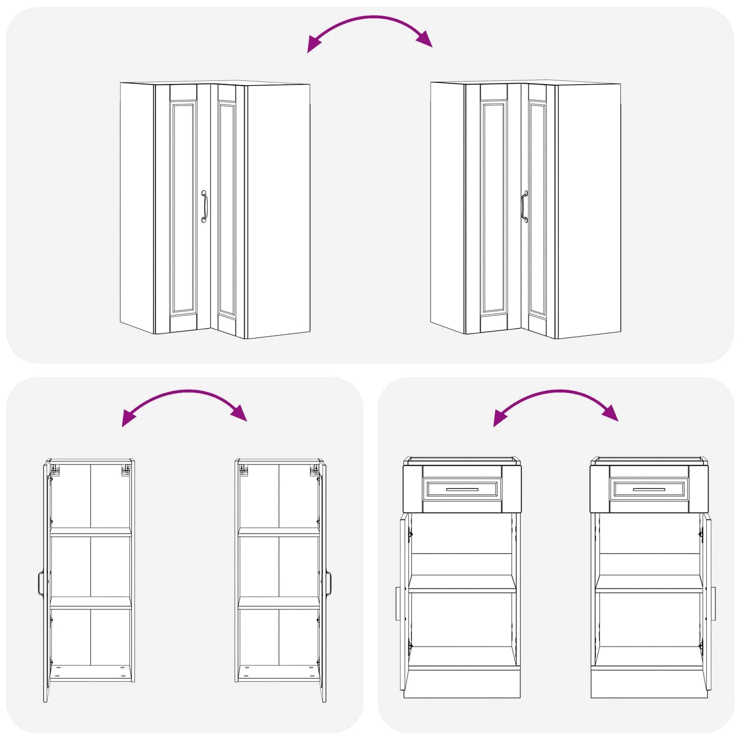 Kücheneinheit Porto 8 Pcs Holzwerkstoff
