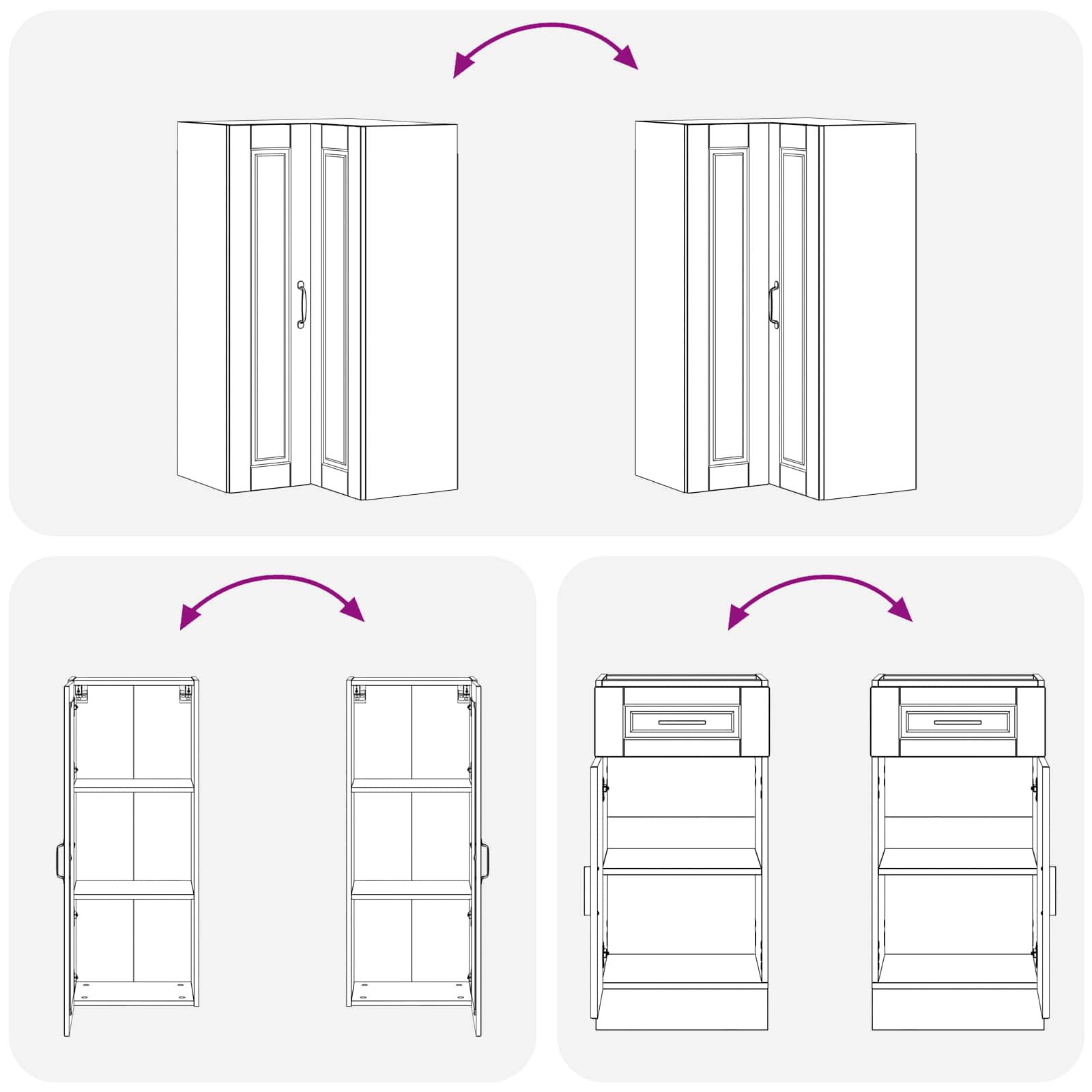 Kücheneinheit Porto 8 Pcs Holzwerkstoff