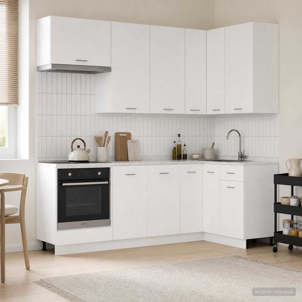 Kücheneinheit Lyon 8 Pcs Holzwerkstoff