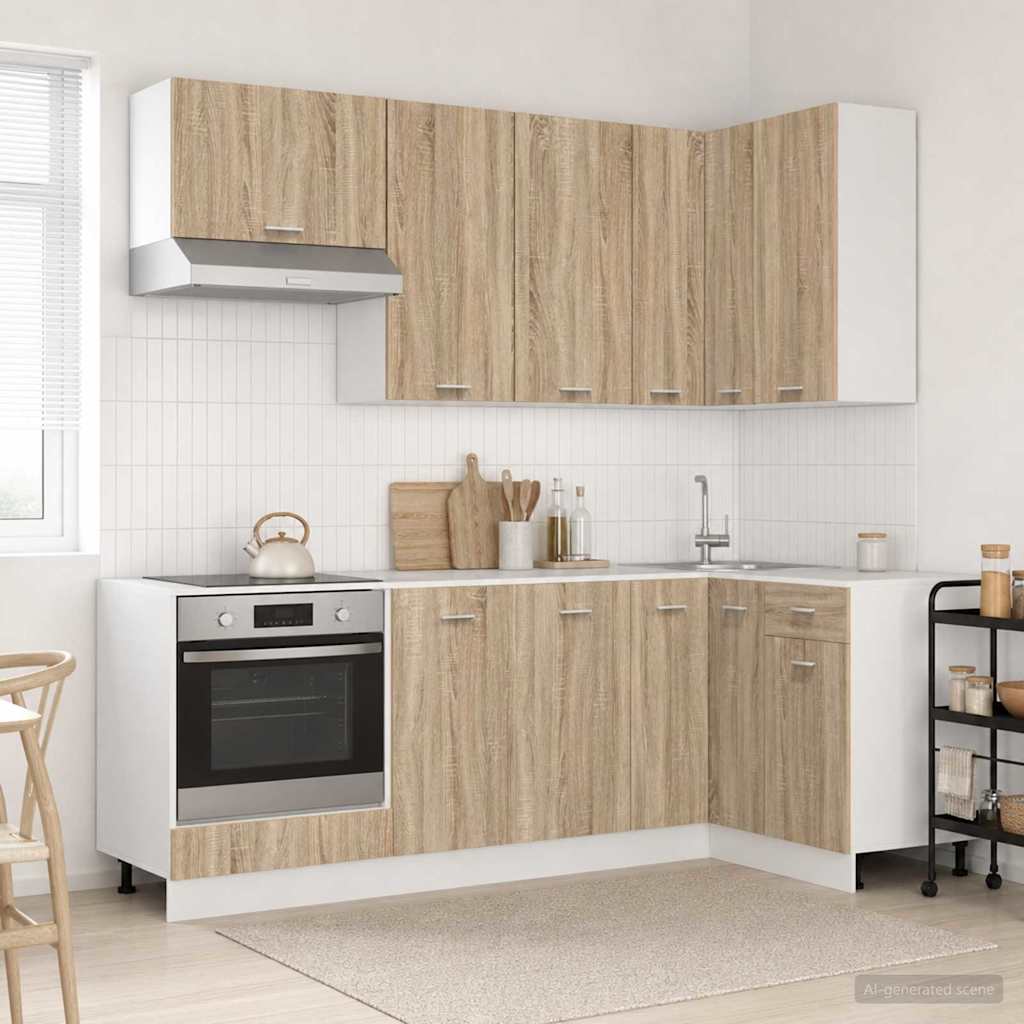 Kücheneinheit Lyon 8 Pcs Holzwerkstoff