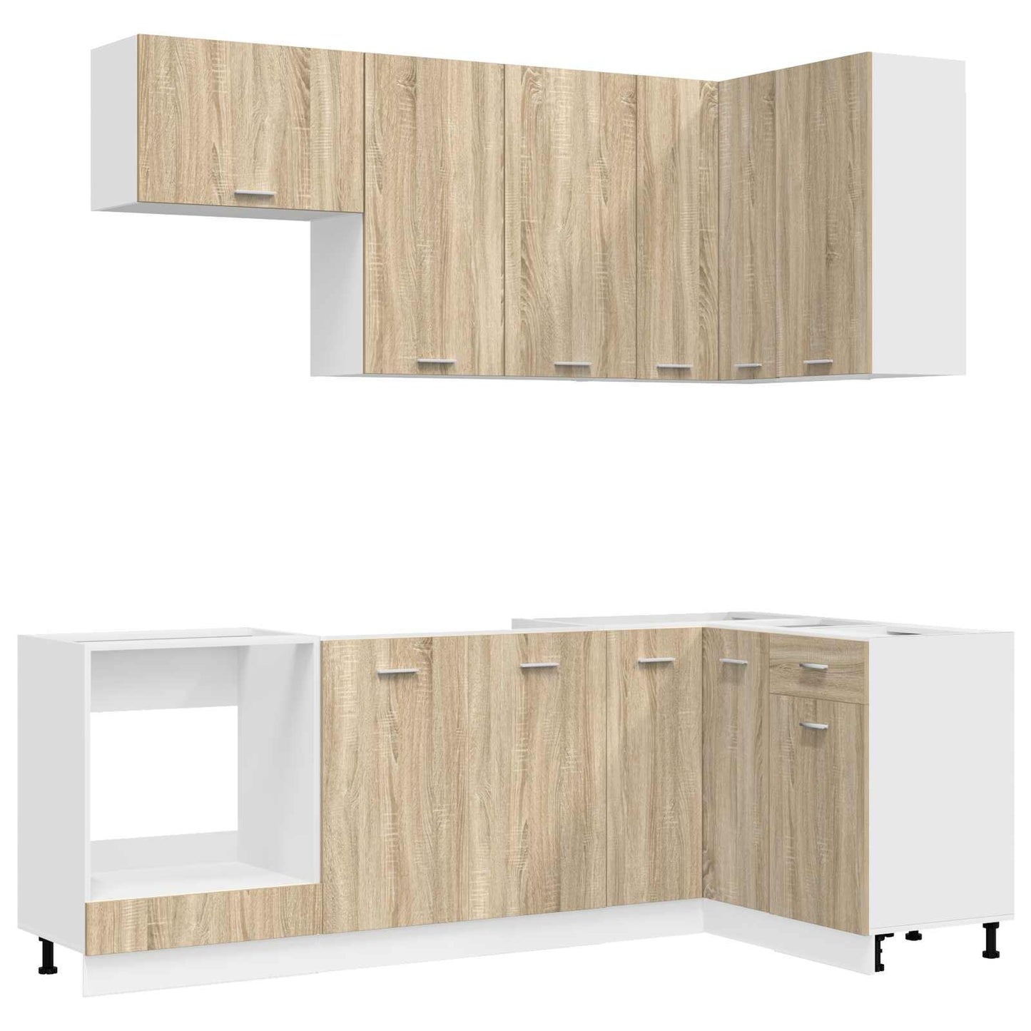 Kücheneinheit Lyon 8 Pcs Holzwerkstoff