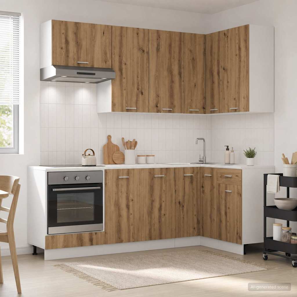 Kücheneinheit Lyon 8 Pcs Holzwerkstoff