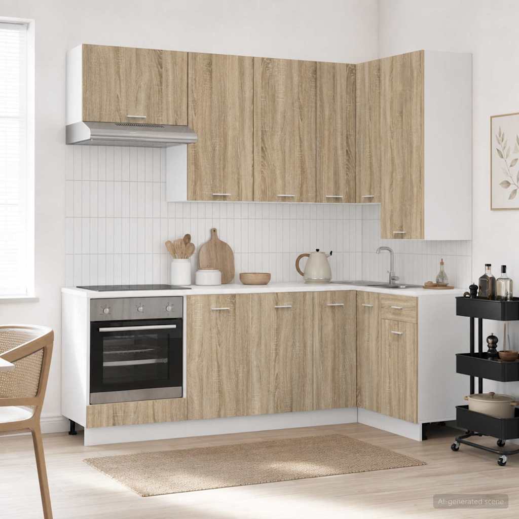 Kücheneinheit Lyon 8 Pcs Holzwerkstoff