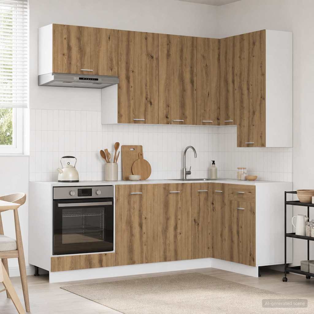 Kücheneinheit Lyon 8 Pcs Holzwerkstoff