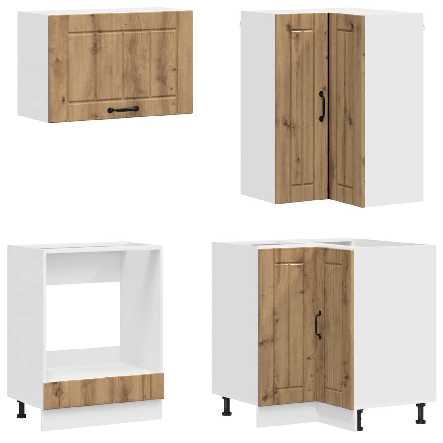 Kücheneinheit Lucca 8 Pcs Artisan-Eiche Holzwerkstoff
