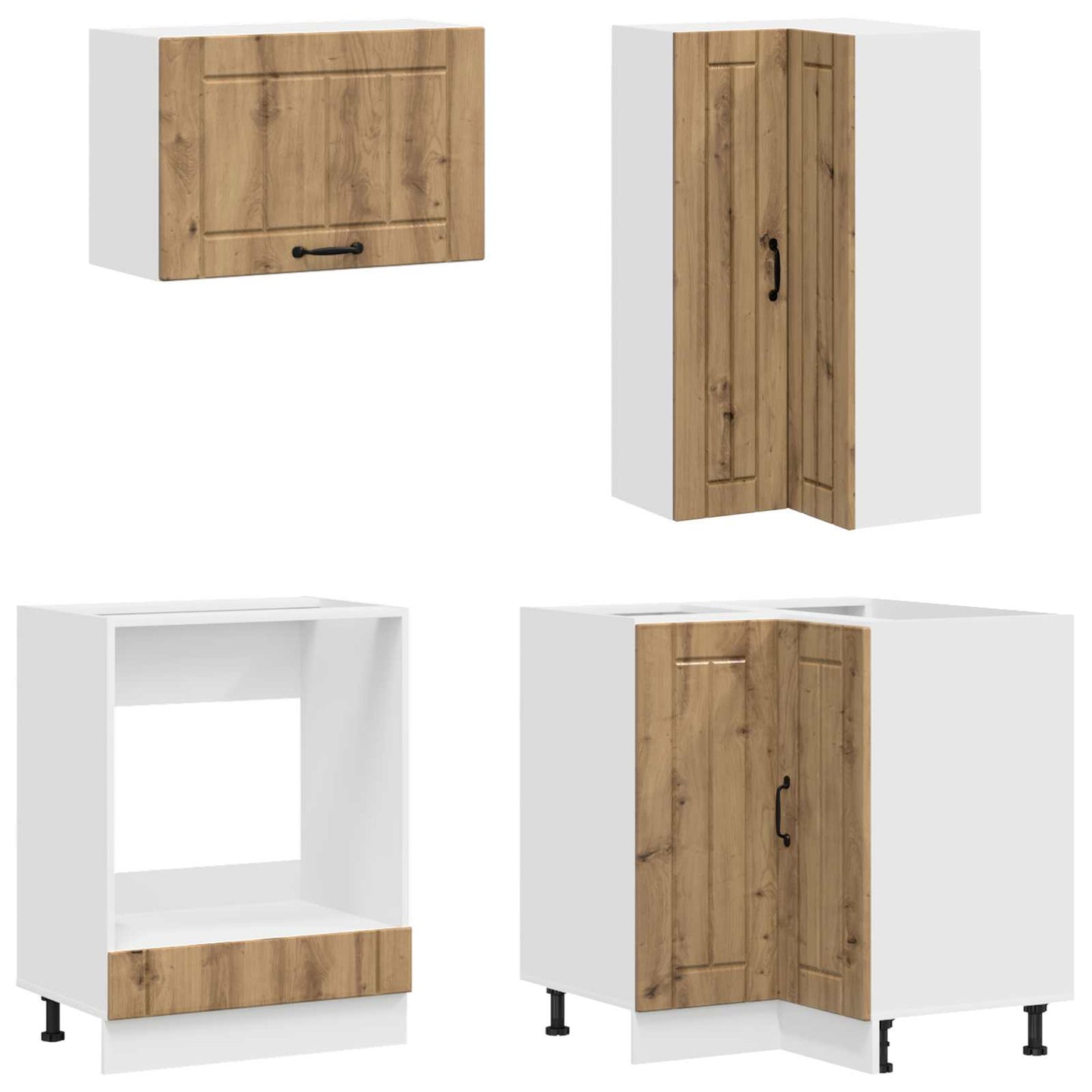 Kücheneinheit Lucca 8 Pcs Artisan-Eiche Holzwerkstoff
