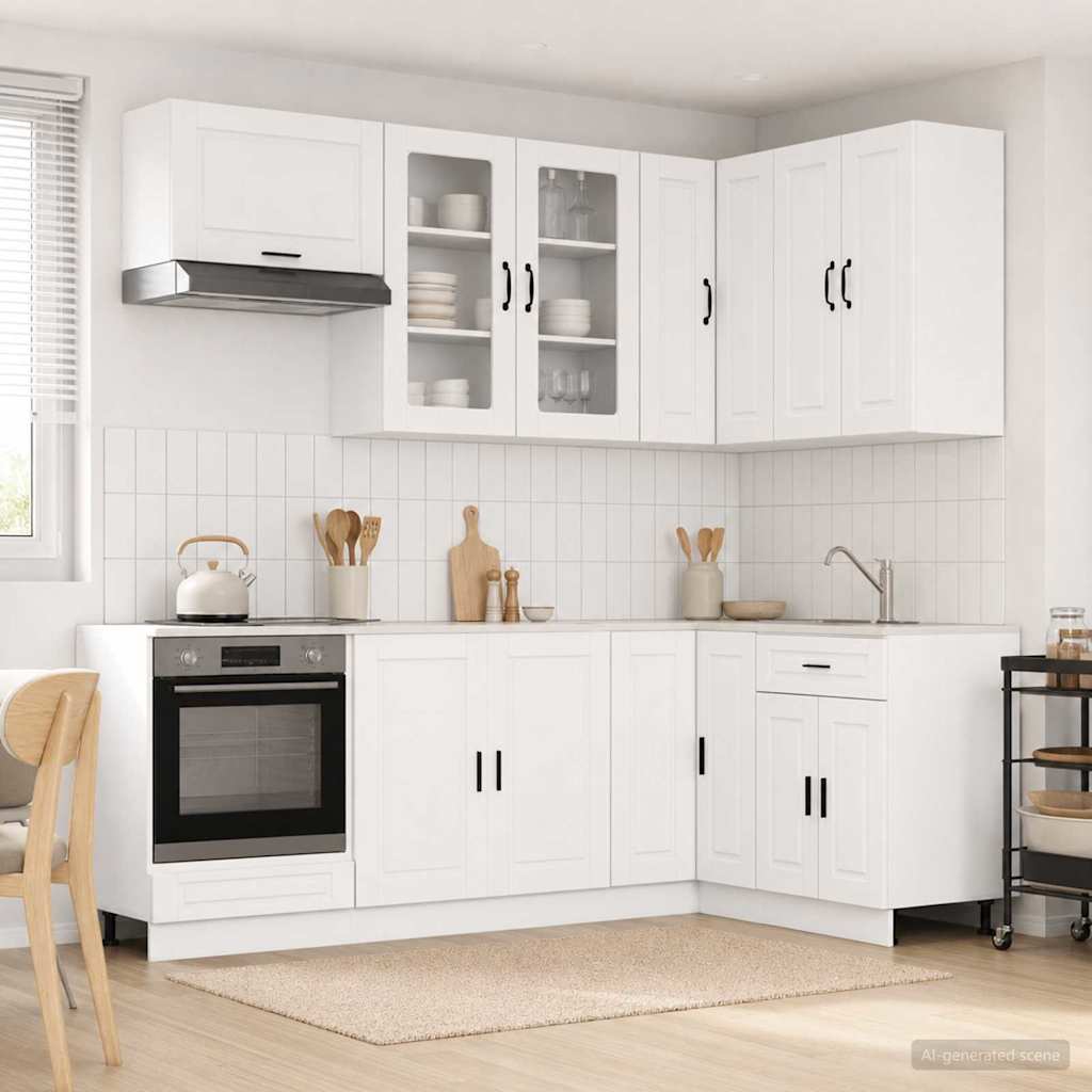 Kücheneinheit Porto 8 Pcs Weiß Holzwerkstoff
