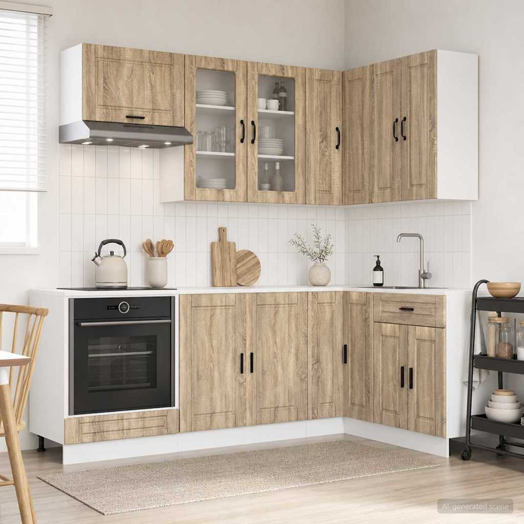 Kücheneinheit Porto 8 Pcs Sonoma-Eiche Holzwerkstoff