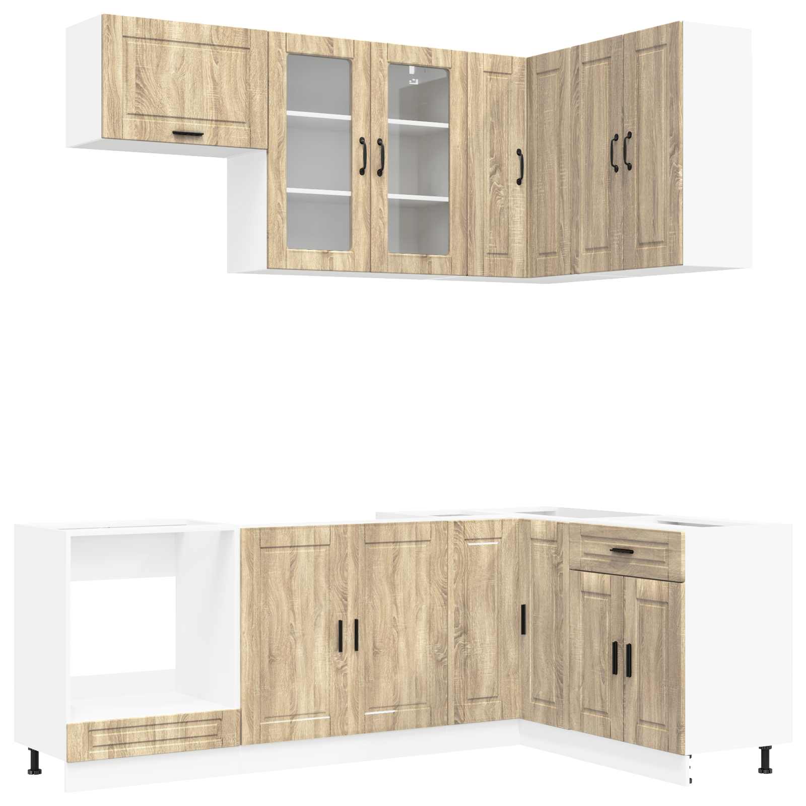 Kücheneinheit Porto 8 Pcs Sonoma-Eiche Holzwerkstoff