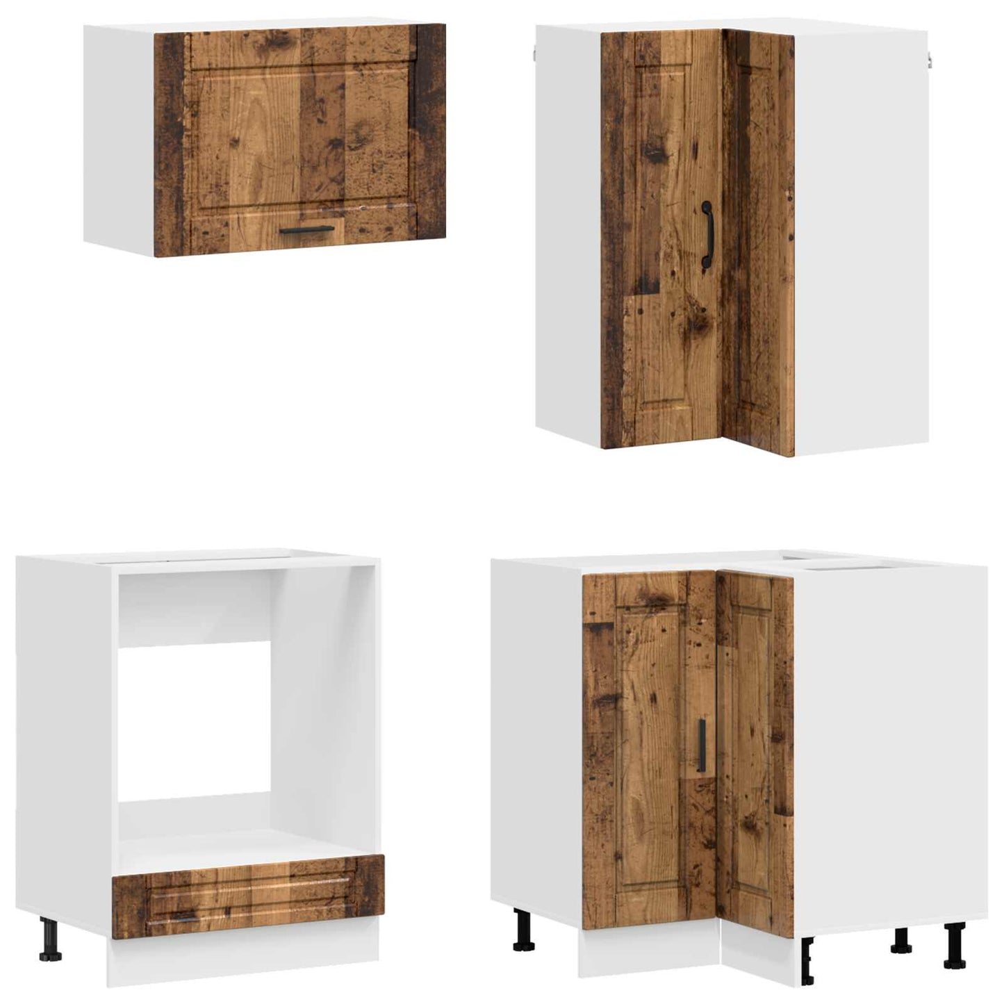 Kücheneinheit Porto 8 Pcs Altholz Holzwerkstoff