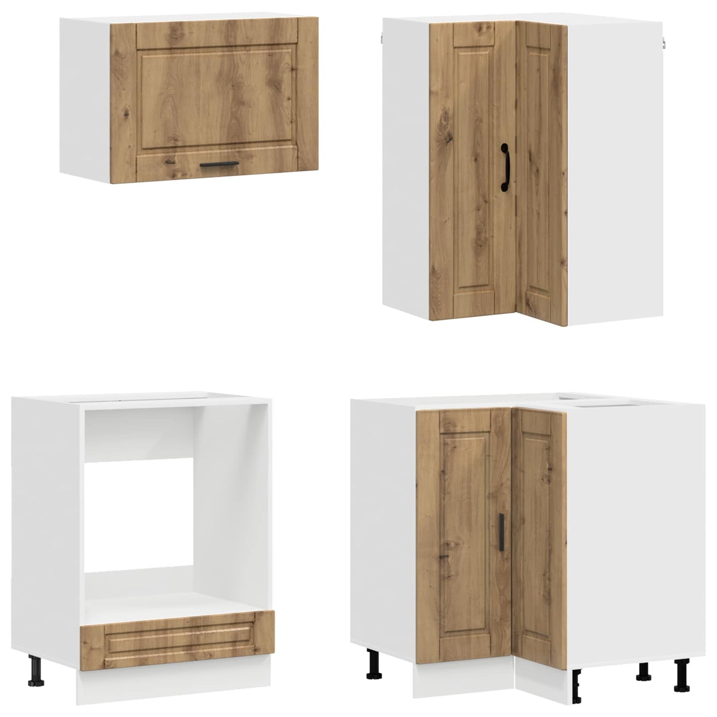 Kücheneinheit Porto 8 Pcs Artisan-Eiche Holzwerkstoff