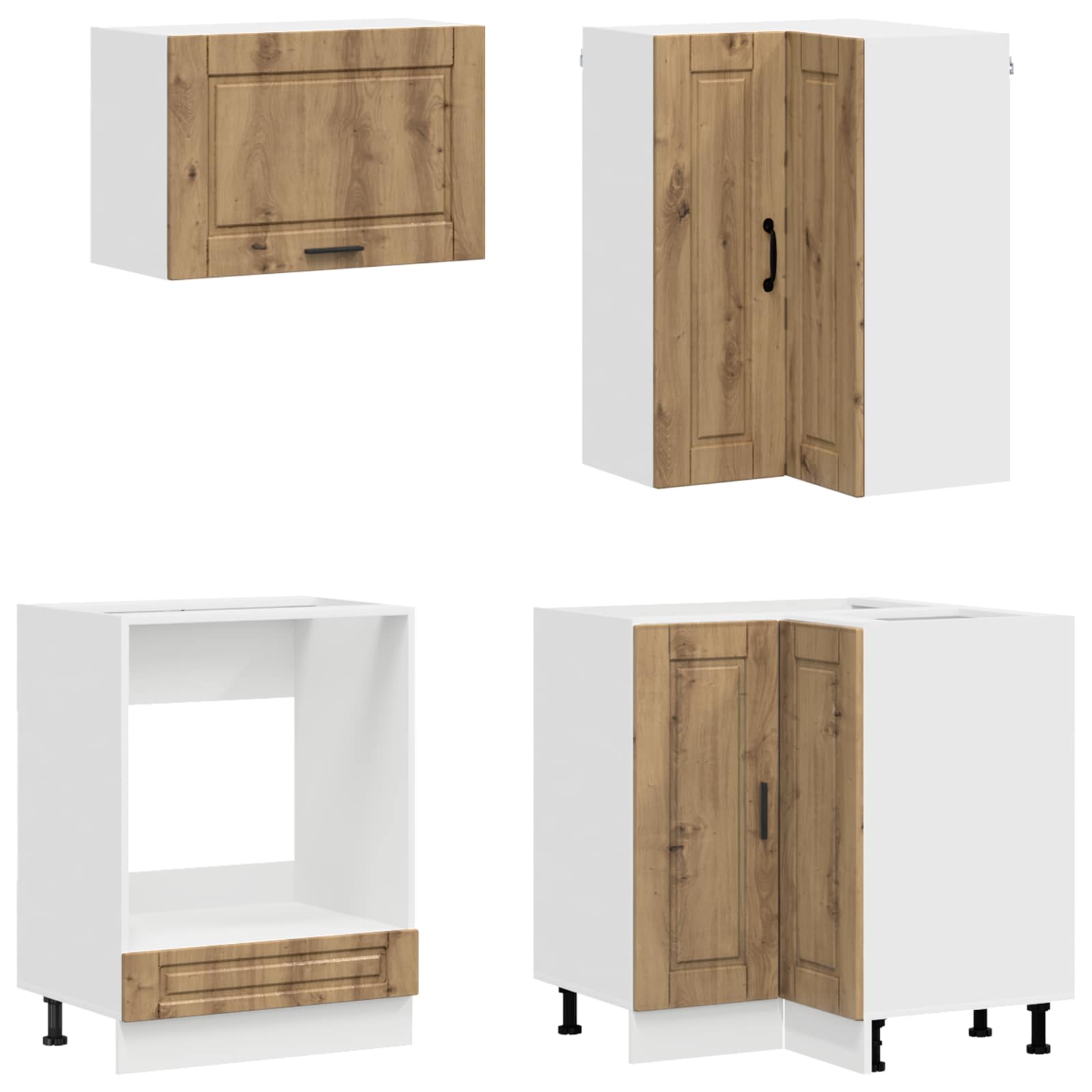 Kücheneinheit Porto 8 Pcs Artisan-Eiche Holzwerkstoff