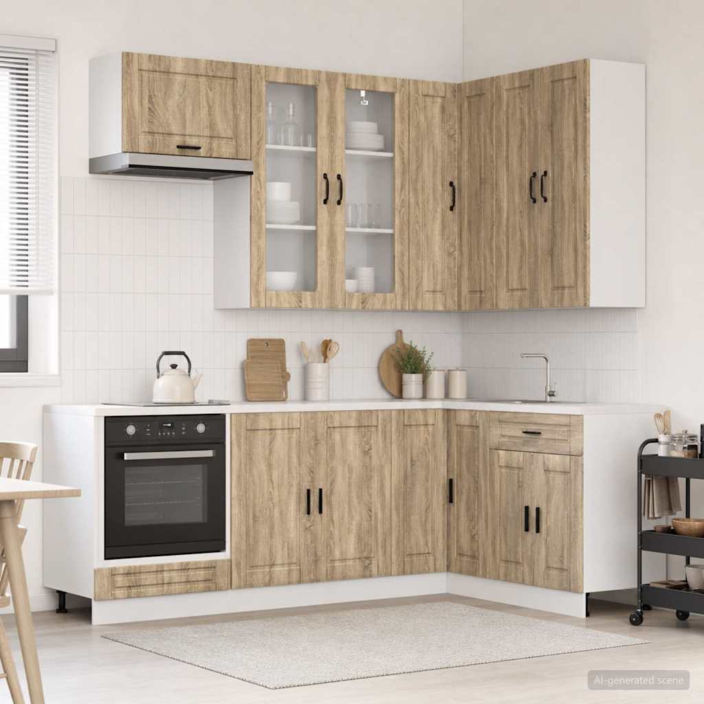Kücheneinheit Porto 8 Pcs Sonoma-Eiche Holzwerkstoff