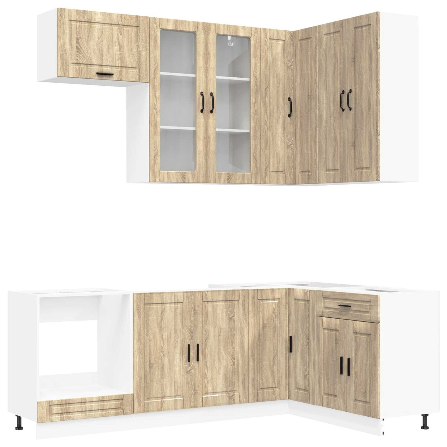 Kücheneinheit Porto 8 Pcs Sonoma-Eiche Holzwerkstoff