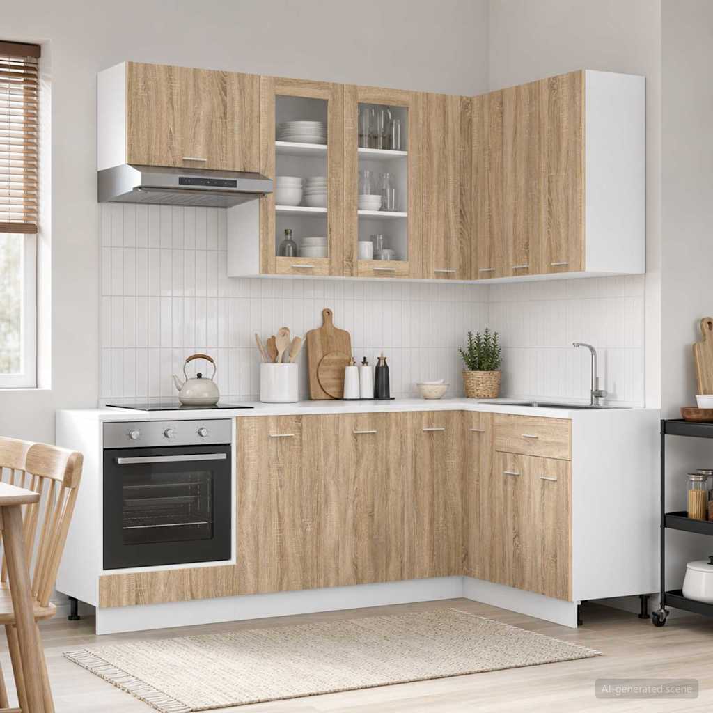 Kücheneinheit Lyon 8 Pcs Holzwerkstoff