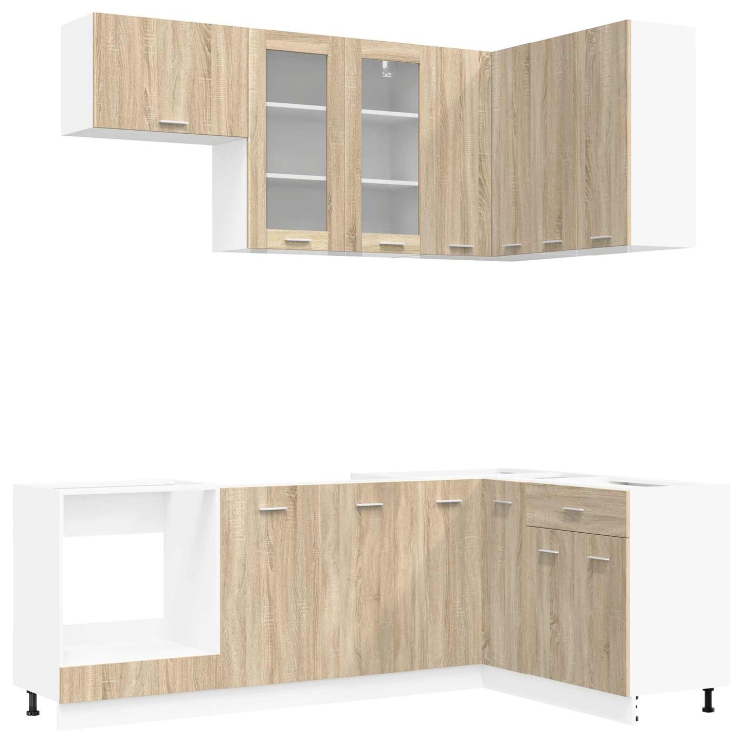 Kücheneinheit Lyon 8 Pcs Holzwerkstoff