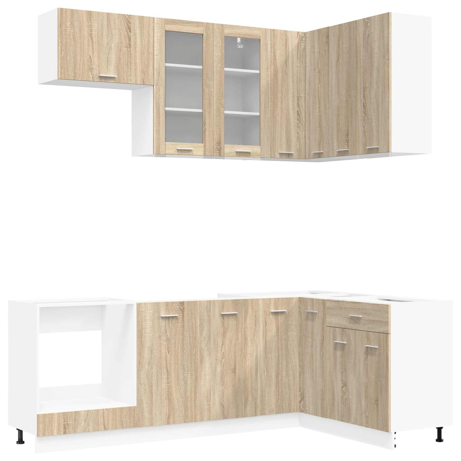 Kücheneinheit Lyon 8 Pcs Holzwerkstoff