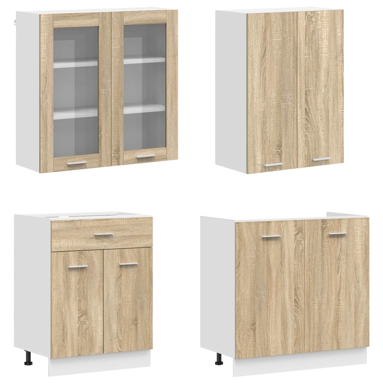 Kücheneinheit Lyon 8 Pcs Holzwerkstoff