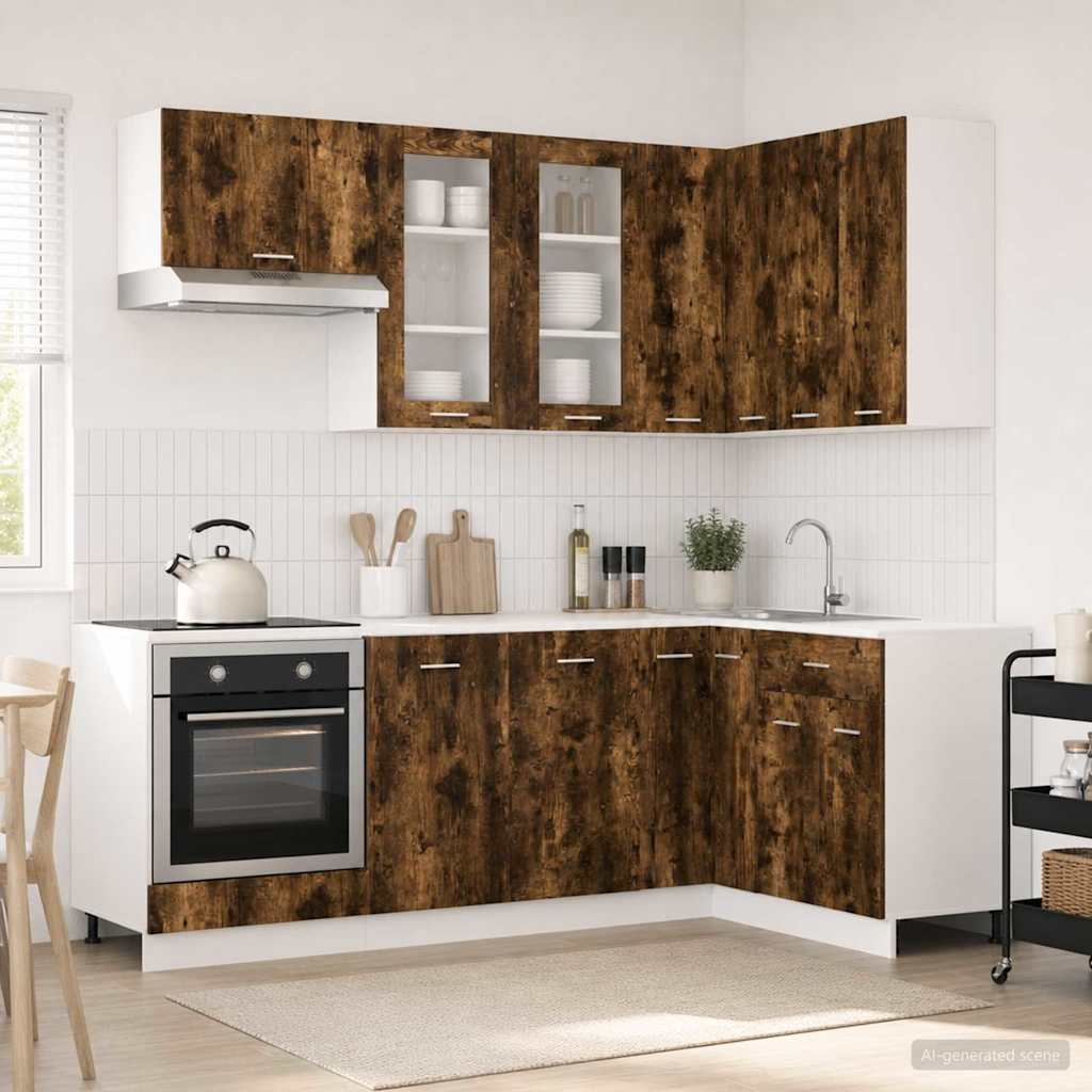 Kücheneinheit Lyon 8 Pcs Holzwerkstoff