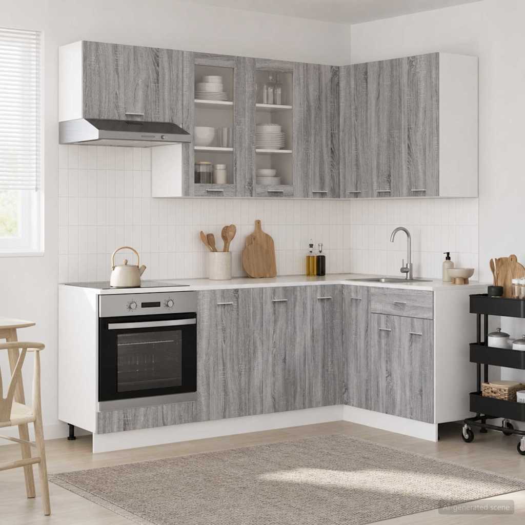 Kücheneinheit Lyon 8 Pcs Holzwerkstoff