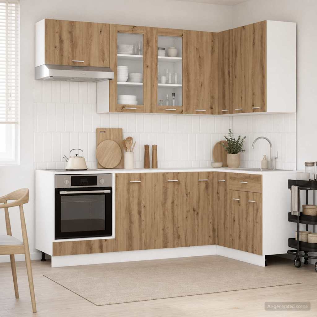Kücheneinheit Lyon 8 Pcs Holzwerkstoff