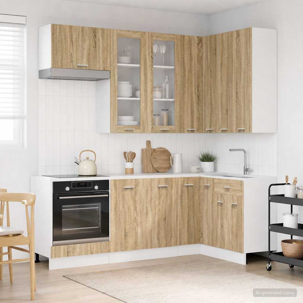 Kücheneinheit Lyon 8 Pcs Holzwerkstoff