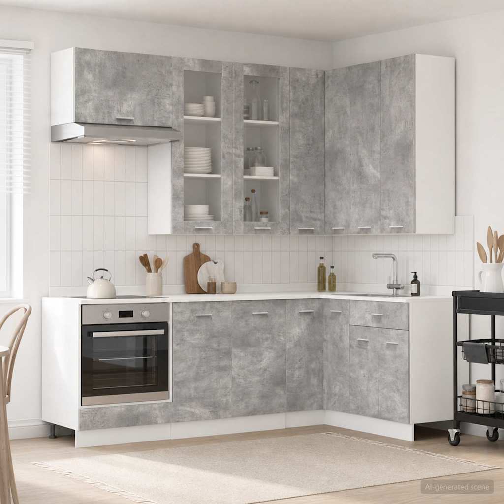 Kücheneinheit Lyon 8 Pcs Holzwerkstoff