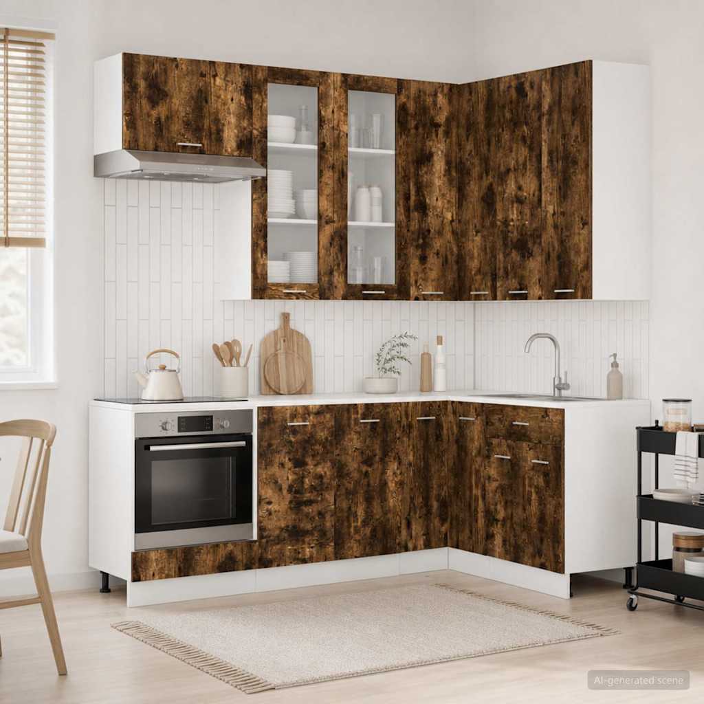 Kücheneinheit Lyon 8 Pcs Holzwerkstoff