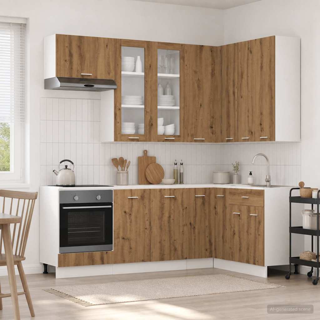 Kücheneinheit Lyon 8 Pcs Holzwerkstoff