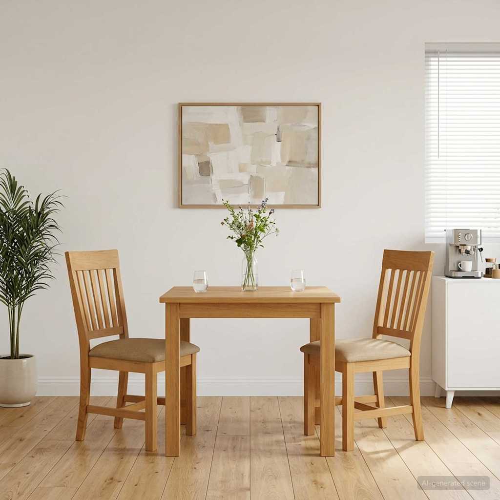 Esszimmerstuhl 2 Pcs Massivholz Eiche 45 X 59 X 92 Cm
