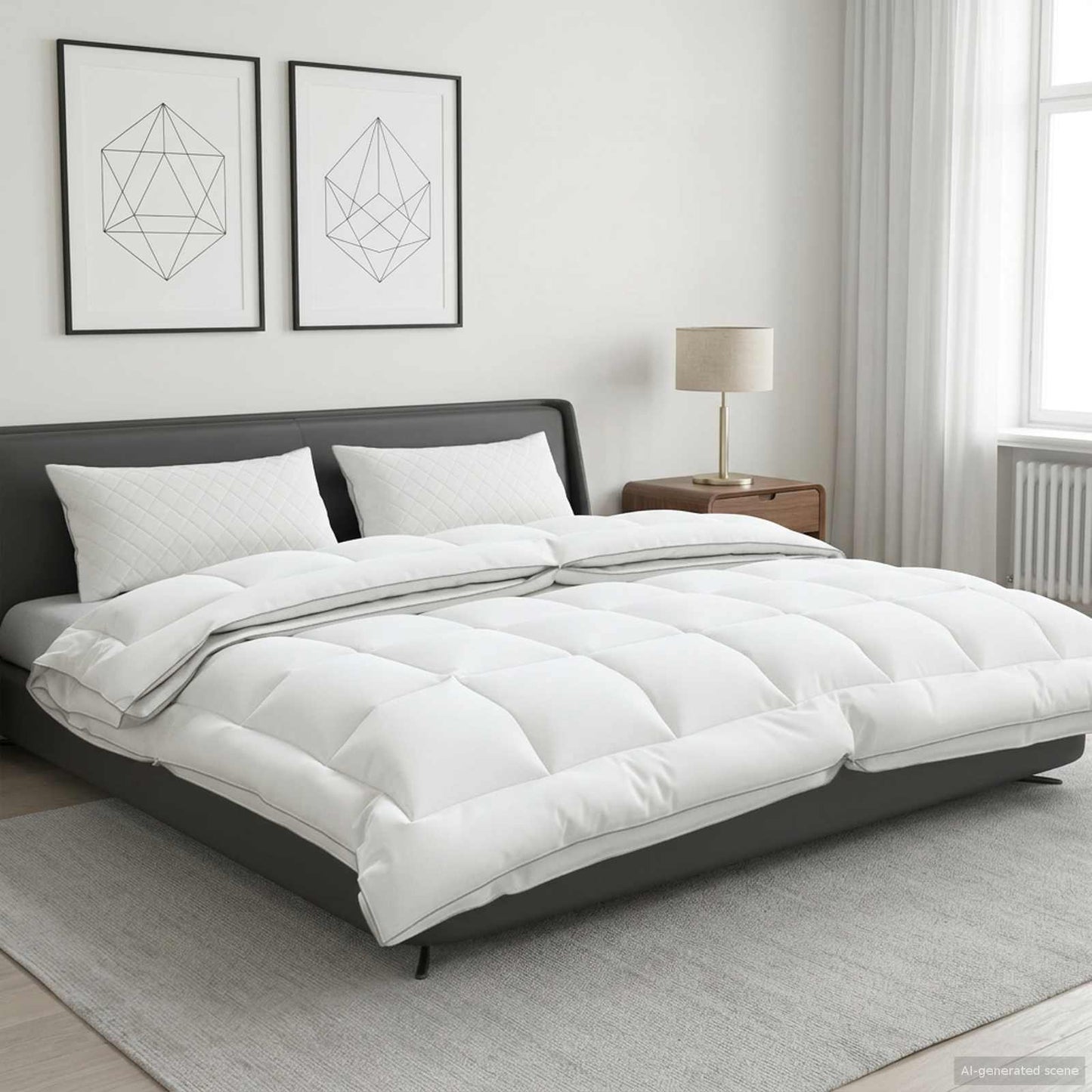 Bettdecke Trier 135X200Cm 4 Jahreszeiten 140+220Gsm Weiß