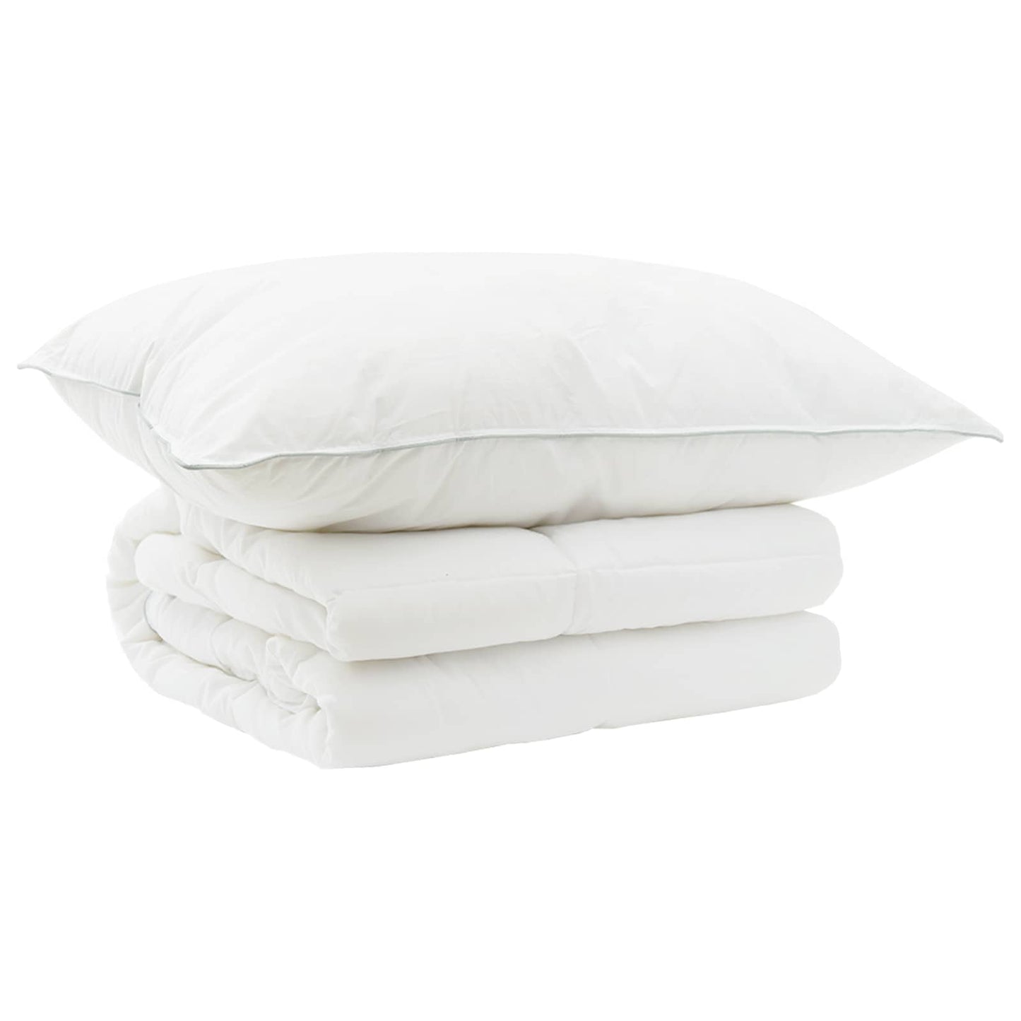 Bettdecken- Und Kissenset 2-Teilig Sommer 140 G/M² Wolle Wollweiß