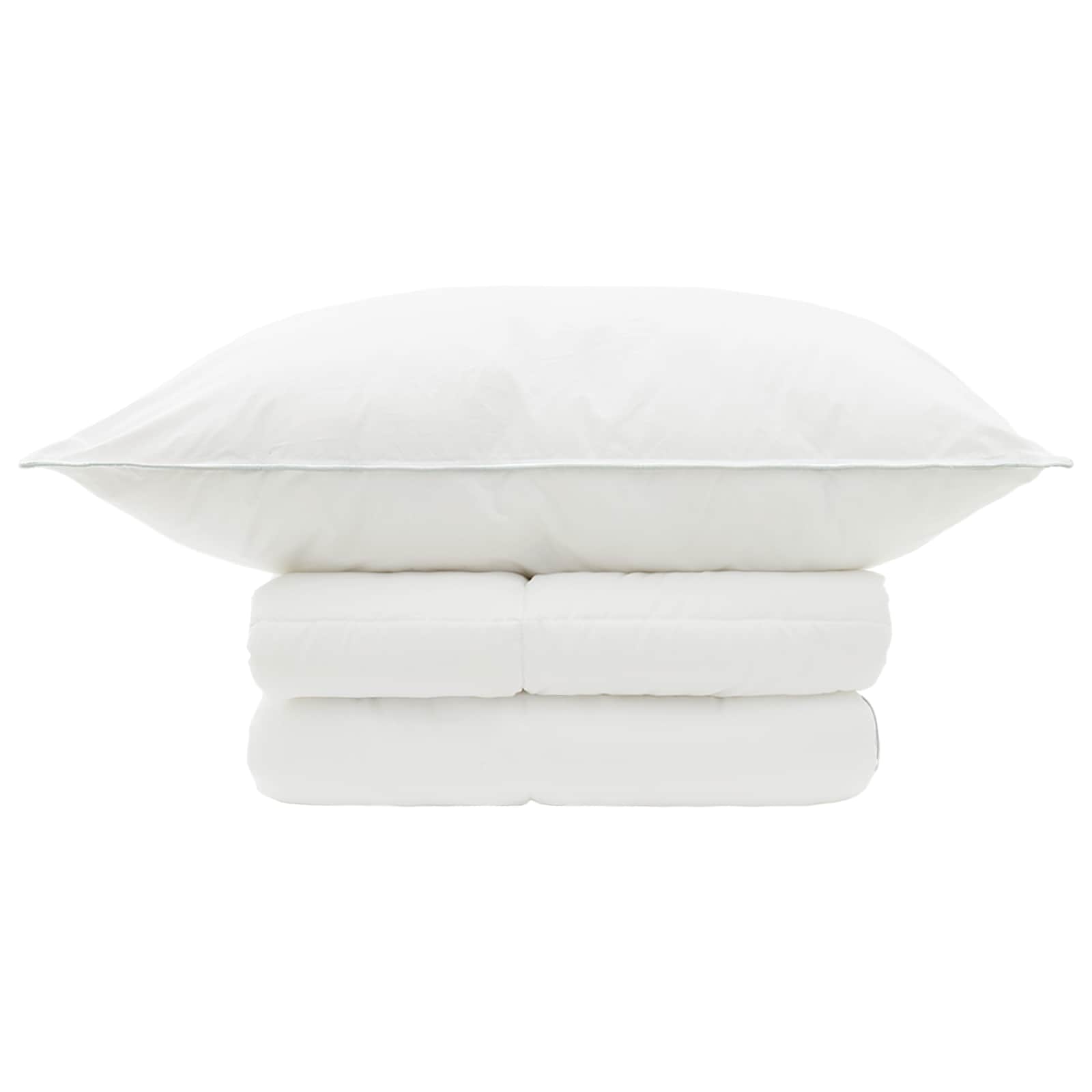 Bettdecken- Und Kissenset 2-Teilig Sommer 140 G/M² Wolle Wollweiß